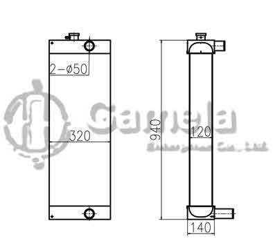 B500254 - Radiator-for-JS130LC-JS140