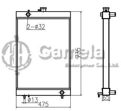 B500263 - Radiator-for-DX60-DX80-OEM-440211-00032