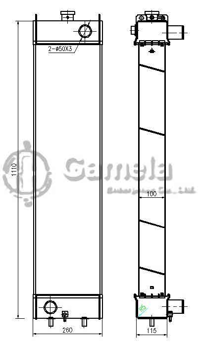 B500313 - Radiator-for-PC130-8-OEM-203-03-12221