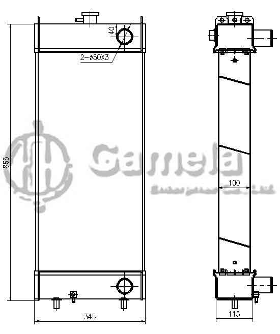 B500383 - Radiator-for-WA200-5-WA250-5-OEM-418-03-31112