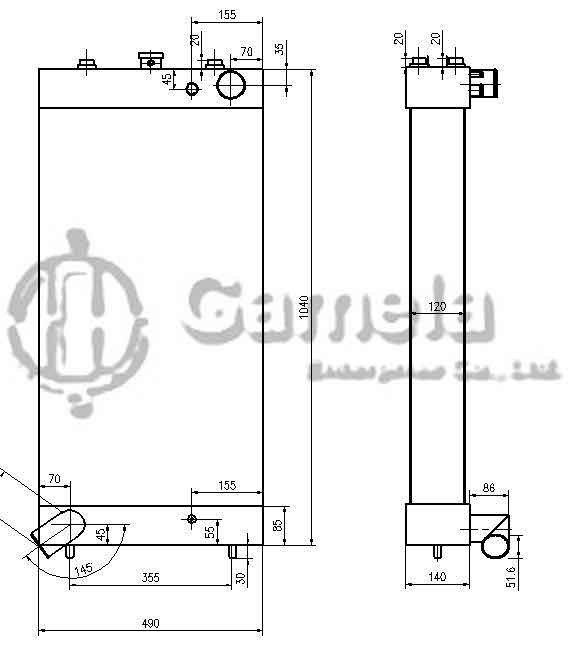 B500386 - Radiator-for-D61EX-15EO-D61PX-15EO-OEM-134-03-73100