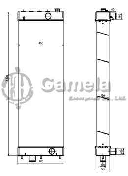 B500388 - Radiator-for-D65EX-17-D65PX-17-D65WX-17-OEM-14X-03-61111