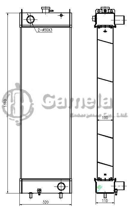 B500392 - Radiator-for-PC160-8-180-8-PC190-8