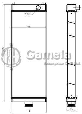 B500396 - Radiator-for-HD465-7R-HD605-7R-OEM-569-03-89111