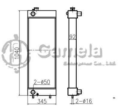 B500406 - Radiator-for-DX225-DX190W