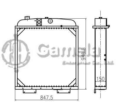 B500421 - Radiator-for-TY220-SD22