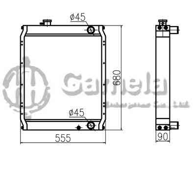 B500424 - Radiator-for-PC75-4d102-PC75UU-3