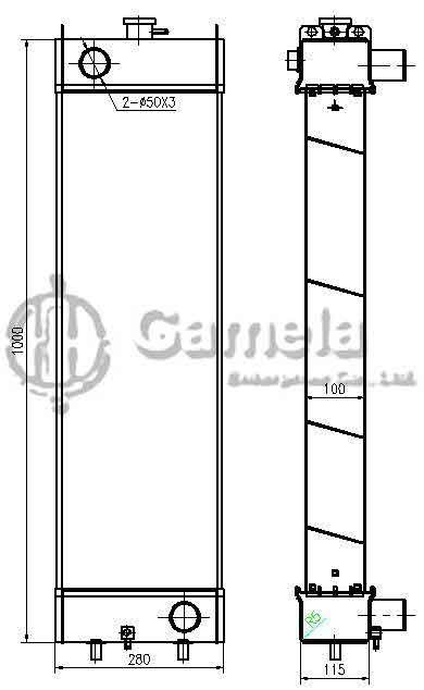 B500432 - Radiator-for-PC160-7-OEM-21K-03-71114