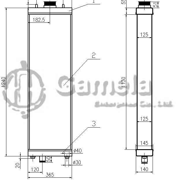 B500442 - Radiator-for-D275A-5R-OEM-17M-03-51110