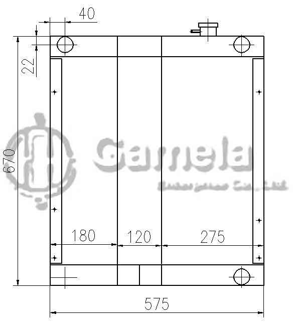 B500445 - Radiator-for-WB97R-5-OEM-42N-03-11100