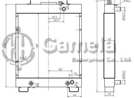 B500448 - Radiator-for-D61EX-12-D61EX-15-OEM-134-03-61112