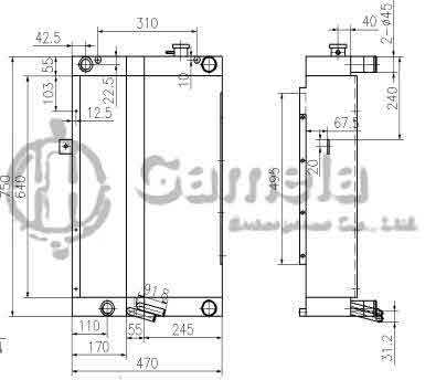 B500449 - Radiator-for-WB93R-5-OEM-42N-03-11782