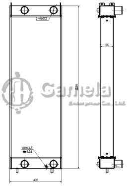 B500457A - Radiator-for-ZAX650-670-3-OEM-4654973