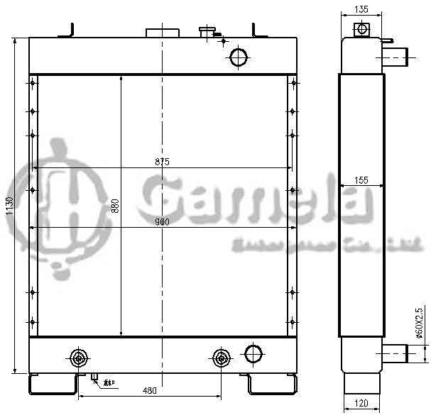 B500460 - Radiator-for-D65EX-12-D65EX-15-D85E-SS-2-OEM-14X-03-11312