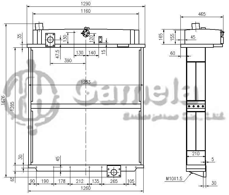 B500461 - Radiator-for-D355A-3-D355A-5-OEM-195-03-22130