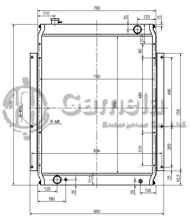 B500463 - Radiator-for-PC220-6-OEM-206-03-61410