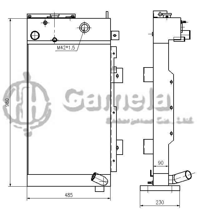 B500482 - Radiator-for-EC160B-OEM-14518017