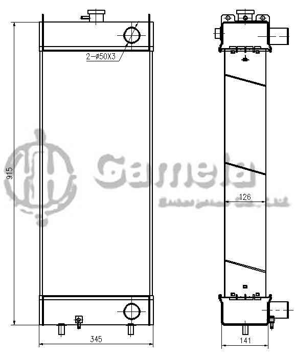 B500487 - Radiator-for-WA200-6-OEM-418-03-41140