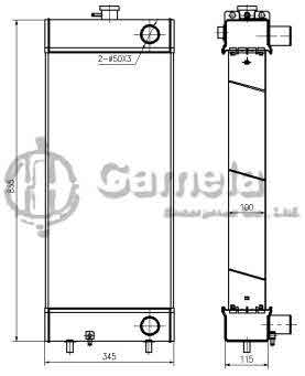 B500487A - Radiator-for-WA200-PZ-6-OEM-418-03-41110