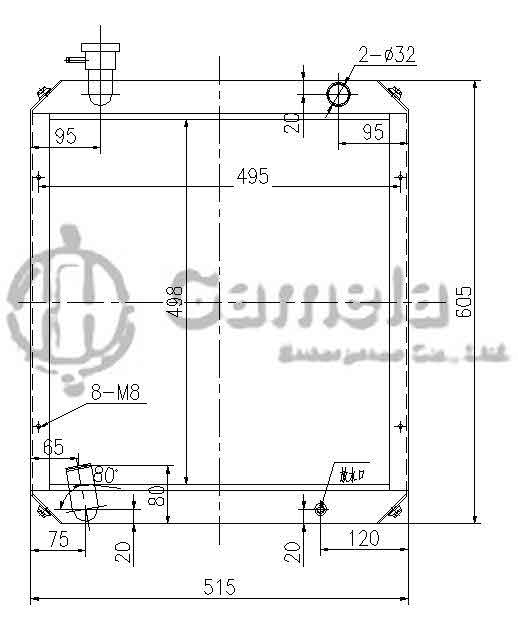 B500511 - Radiator-for-PC60-5-PC60-6-PC75UU-2-OEM-201-03-51150