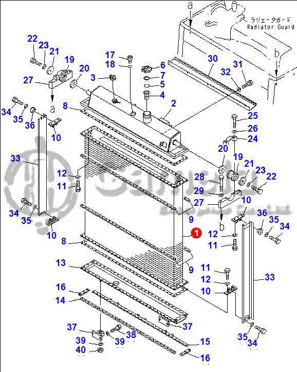 B500561 - Radiator-for-D375A-2-D375A-3-OEM-195-03-22130