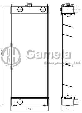 B500593A - Radiator-for-WA380-7-OEM-423-03-51110