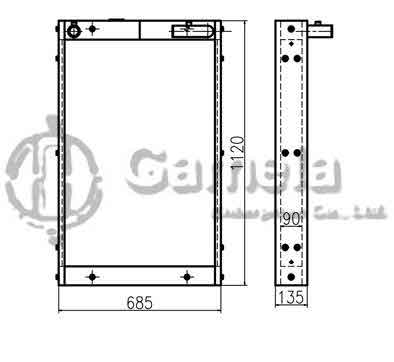 B510282 - Oil-Cooler-for-R215-7C-R225-7-OEM-11N6-43030