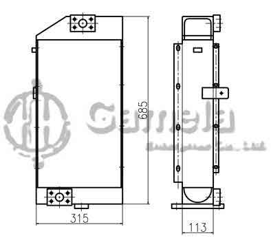 B510303 - Oil-Cooler-for-YC85-8