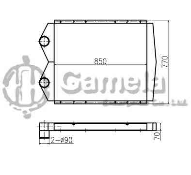 B620013 - Intercooler-for-SK330-6E