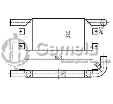 B620016 - Intercooler-for-PC200-7-PC270-7-OEM-6738-61-4123