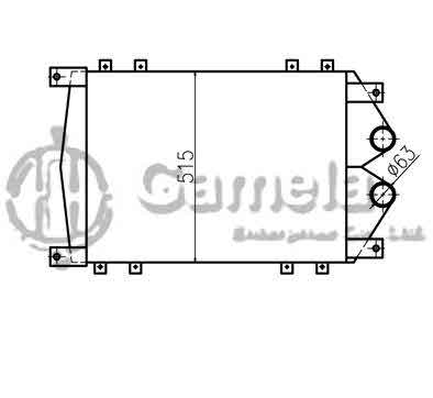 B620017 - Intercooler-for-SK230-6E-SK250-6E