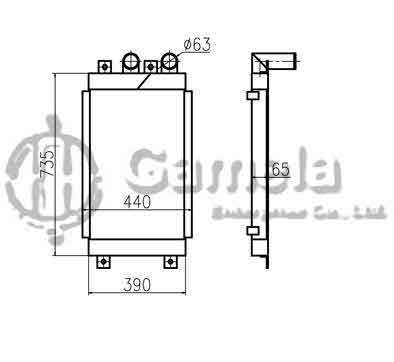 B620053 - Intercooler-for-SY215-8