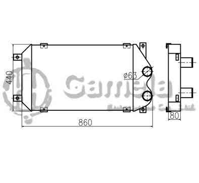 B620061 - Intercooler-for-SY215-8