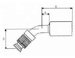 CE - Pipe-Fitting-Steel-O-ring-Male-45deg-for-R-134a