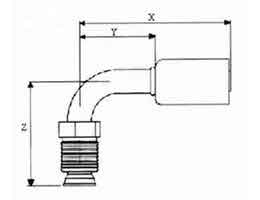 CF - Steel-O-ring-Male-90deg-for-R-134a