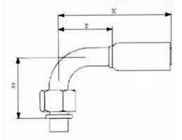 CK - Pipe-Fitting-Steel-O-ring-Female-90deg-for-R-134a-CK