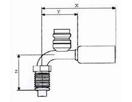 CP - Pipe-Fitting-Steel-O-ring-90deg-Service-port-for-R-134a-CP