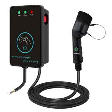 2122EEU - Type2 (62196) 32A RFID to Charge Wall-Mounted/Column Ev Charger, 32A
