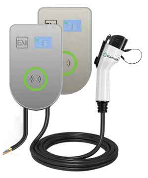 2241EAM - Type1 （J1772）32A AC Glass type RFID to Charge Wall-Mounted/Column Ev Charger, output current 32A