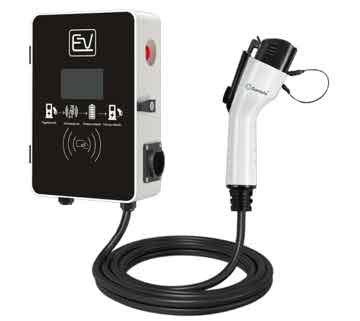 2411EAM - Type1 （J1772）32A AC RFID to Charge Wall-Mounted/Column Ev Charger, 32A