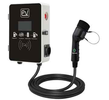 2412EEU - Type2 (62196) 7KW / 32A RFID to Charge Wall-Mounted/Column Ev Charger, output current 32A
