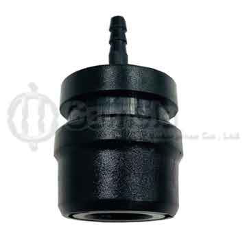 58126N - R1234yf Plastic quick coupler, straight , O.D 5.5mm , anti-backflow, black color