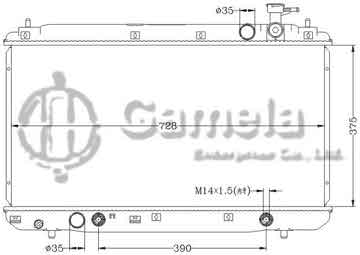 6110023ANA - Radiator for CHERY TIGGO 2.0' 2010- AT OEM: T11-1301110CA