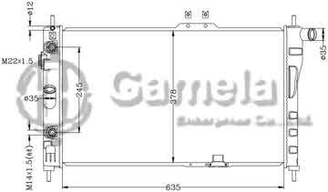 6111003N - Radiator for DAEWOO ESPERO '94-97 AT OEM: 96182648