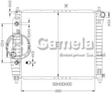 6111007N - Radiator for DAEWOO KALOS '02-1.2i AT DAEWOO AVEO '05-1.2i AT OEM: 96536524