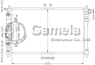 6111009N - Radiator for DAEWOO LANOS '97- AT OEM: 96182260