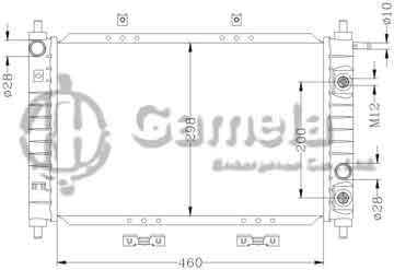 6111025N - Radiator for DAEWOO MATIZ '98- AT OEM: 96325333/96325520