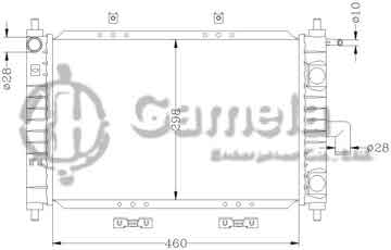 6111027N - Radiator for DAEWOO SPARK/QQ 1.1 MT OEM: 96322941