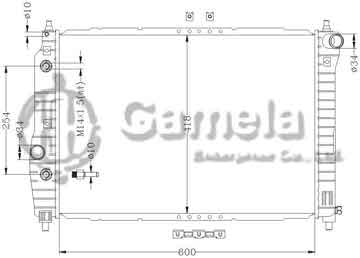 6111029N - Radiator for DAEWOO KALOS '02-1.4i 16V AT DAEWOO AVEO '05-1.4i 16V AT OEM: 96536526