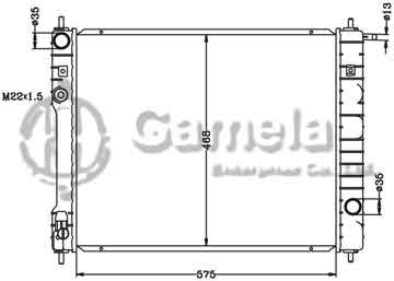 6111040N - Radiator for DAEWOO PRINCE MT